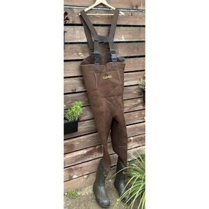 Cabela's Neoprene thinsulate insulated chest waders felt sole boots *size 11
